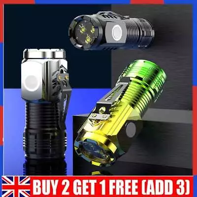 Three-Eyed Monster Mini Flashlight Rechargeable LED Flashlights High Lumens OL • £1.43