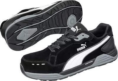 Puma Airtwist Low S3 Black Composite Toe Midsole Work Safety Trainers Shoes • £79.95