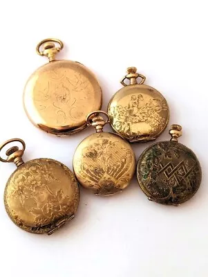 Vintage Collection Of Gold-Filled Hunters Pocket Watches • $6.05