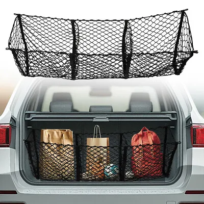 3Pocket Envelope Style Trunk Cargo Net Storage Organizer FOR SUV Car Accessories • $29.49