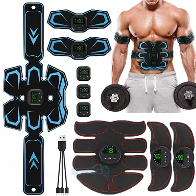 EMS Abdominal Muscle Toning Trainer ABS Stimulator Toner Fitness Binder Gym Belt • $22.19