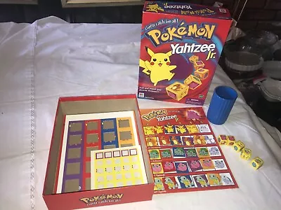 1999 POKEMON Nintendo YAHTZEE Jr. BOARD Dice GAME Complete Except NO INSTRUCTION • $20