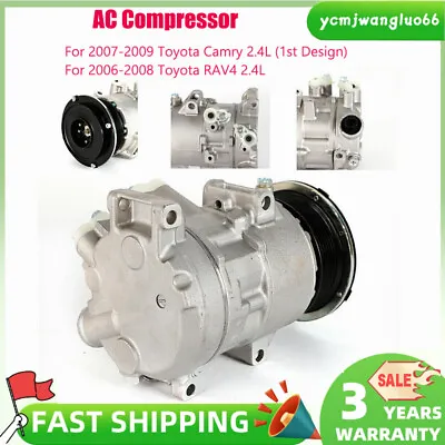 AC Compressor For Toyota Camry 2007-2009 2.4L RAV4 2006-2008 2.4L CO 11178JC • $102.60