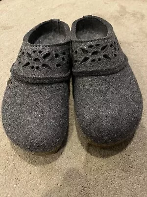 Haflinger Womens Grey Wool Clogs Slippers Sz 40/ US 9-10 Excellent. $160 Retail • £65.68