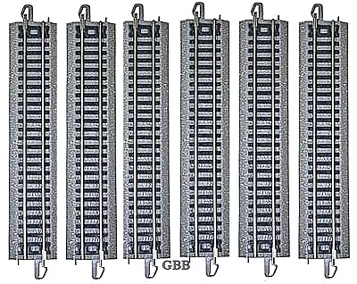 6 Pcs. N Scale 5  Nickel Silver Straight E-Z Track Bachmann New 44811 • $13.45