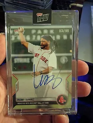 Topps NOW 2022 Card #378A Manny Ramirez On-Card Auto 3/99 • $109.99