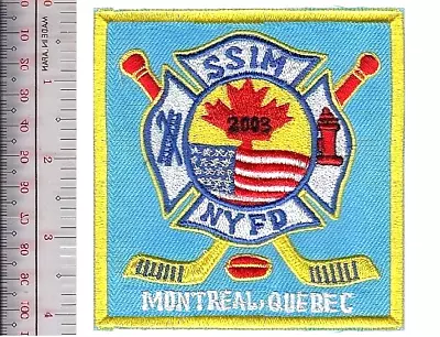 Firefighter New York Fire Department Ice Hockey Team 2003 Montreal QC Vel Hooks • $10.99