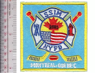 Firefighter New York NYC Fire Department Ice Hockey Team 2003 Montreal Quebec B • $9.99