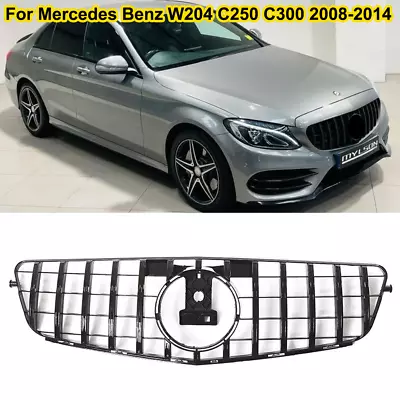 Black GTR Front Grille Grill For Mercedes C Class W204 C250 C300 C350 2008-2014 • $52.23