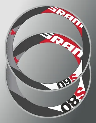 Sram S80/s60 Combination Rim Decal Set  For Two Wheels Red • $44