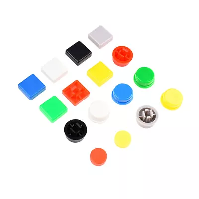 A14 Push Button Switch Micro Tactile Caps Momentary Round Square 10x10mm 12x12mm • $6.75