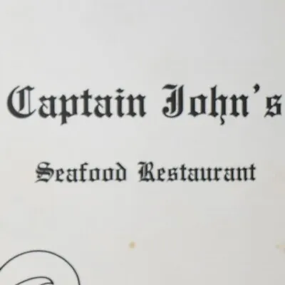 1980s Captain John's Seafood Restaurant Menu Cob Island Maryland Michelob Beer • $40.25