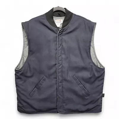 Bulwark Extreme Flame Resistant Vest Mens XXL Navy Blue Nomex Aramid Snap Jacket • $39.95