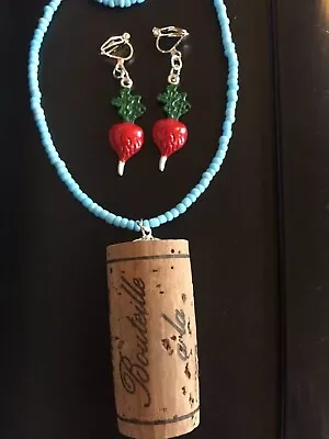 £16.99 • Buy Luna Lovegood Butterbeer Necklace And Clip On Radish Earrings Set