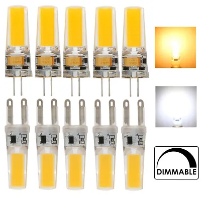 10PCS Dimmable G4 G9 COB LED Light Bulbs 12V 220V 3W 6W Lamp Replace 40W Halogen • $15.99