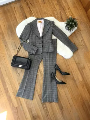 RARE Vintage Y2K Juicy Couture Plaid Wool Blend Pant Suit • $159