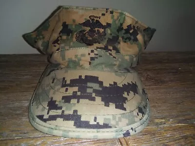 USMC Marine Corp Garrison Hat Digital Woodland Camo US Military Marpat Cover Cap • $9.97