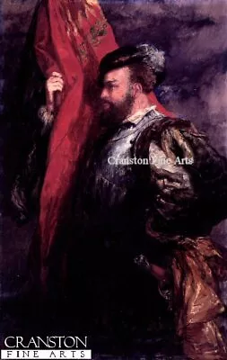 £8 • Buy Tudor Historical Art Print King Henry VIII / Queen Elizabeth 1st Standard Bearer