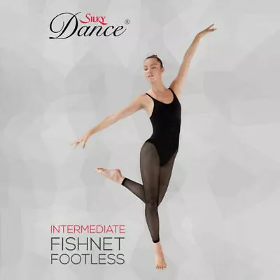 £4.45 • Buy Silky Intermediate Girls & Adult Fishnet Footless Dance Tights Age 11 - Adult