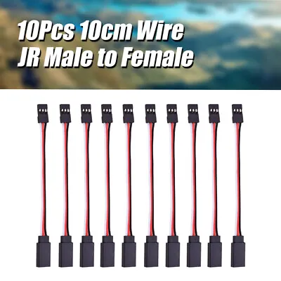 10pcs 10cm Servo Extension Male To Female Lead Wire Cable For RC Futaba JR • $6.15