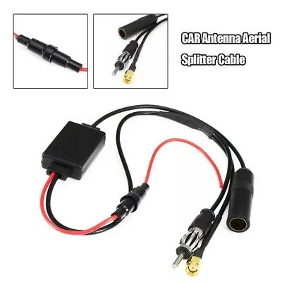 DAB FM AM Auto Car Antenna Aerial Splitter Cable Digital Radio Range Extender • $27.82