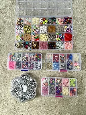 5 Packs Mixed Embellishments For Craft Card Making Beads Gems Toppers • £15