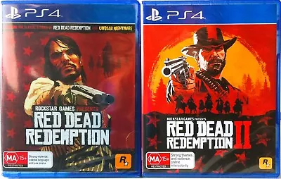 Red Dead Redemption And Red Dead Redemption 2 Bundle PS4 Brand New And Sealed • $109.95