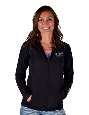 Cowgirl Tuff Western Sweatshirt Womens Midweight Logo Black 100788 • $99.94