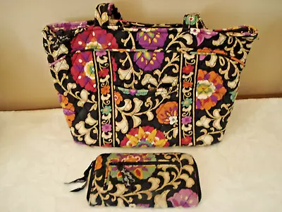 NWOT! Vera Bradley SUZANI Tote Purse Travel Handbag With 7 POCKETS + Wallet • $34.95