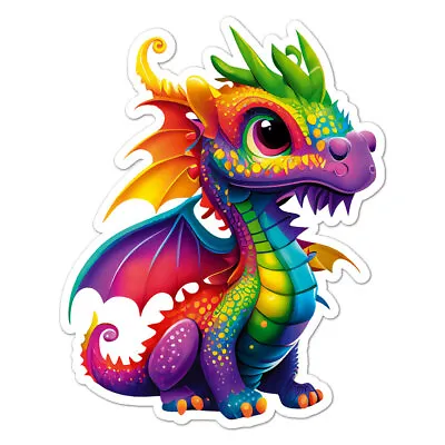 Cute Winged Dragon Vinyl Decal Sticker Indoor Outdoor 3 Sizes #8788 • $5.95