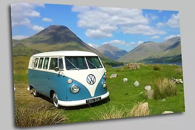 VW Camper Van Canvas Wall Art Picture Print • £39.99