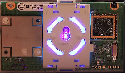 $54.79 • Buy Xbox 360 Purple / Uv Ring Of Light / Rf Board Module - Replacement Power Button