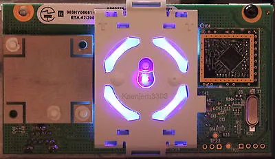 Xbox 360 Purple / Uv Ring Of Light / Rf Board Module - Replacement Power Button • $54.79