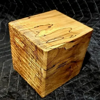  5 ×5 ×5  Nice Spalted Ambrosia Maple  Turning Blank. Lathe Carving Wood • $17.99