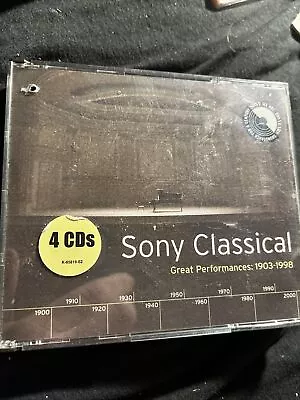 Sony Classical: Great Performances 1903 - 1998 Various Artists (1999) 4CD Set • $3.99