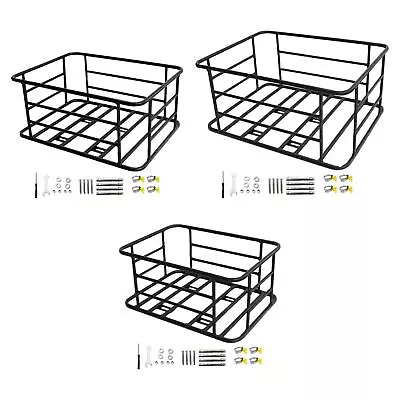 Bike Rear Basket Takeaways Carrier Luggage Package Rack Rear Bicycle Basket • £69.35