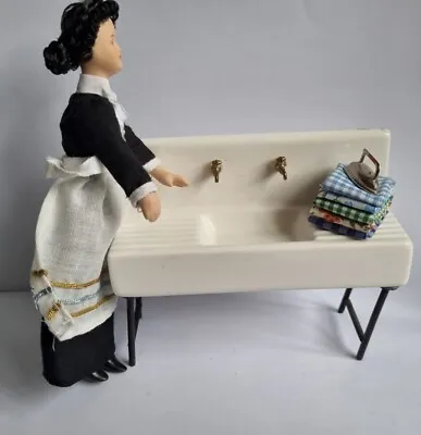£8 • Buy Dolls House 12th Scale Kitchen Maid, Kitchen Sink 1.12 Miniature Furniture 