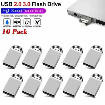 10 Pack Bulk Mini USB Flash Drive 64GB 32GB Wholesale 2.0 Memory Stick 8GB 4GB • $41.98