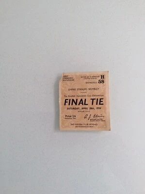 £70 • Buy Original Fa Cup Final Ticket 1934 Portsmouth V Manchester City Played At Wembley