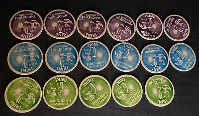 Lot Of 17 Classic Pogs Hawaii Milk Caps I Survived Hurricane Niki 1992 • $12.99