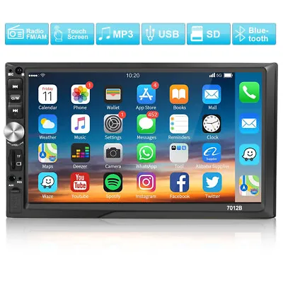 7inch Double 2 DIN Car MP5 Player 12V Bluetooth Touch Screen Stereo Radio 1 Pack • $55.60