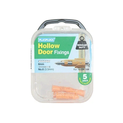£4.80 • Buy Plasplugs    DR 106 Hollow Door Fixings (5)