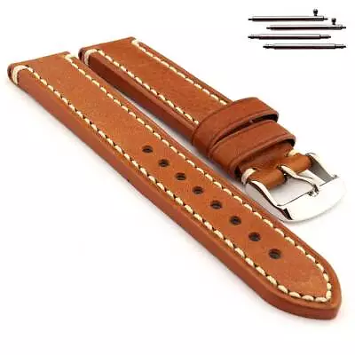 Two-piece Men's Genuine Leather Watch Strap Band 18 20 22 24 Catalonia MM • £17.90