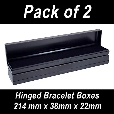 2 Hinged Bracelet Jewellery Gift Boxes For Pendant Necklace Bracelet Foam Padded • £4.49