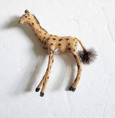 $10.36 • Buy Vintage Handwork Kunstlerschutz West Germany Miniature Flocked Giraffe Animal
