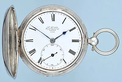 UNUSUAL SILVER HUNTER FUSEE ENGLISH LEVER BY JAMES McCABE • $933.83