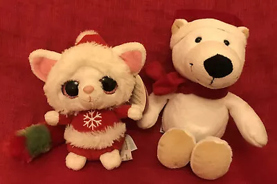 YooHoo And Friends Pammee Fennec Fox In Xmas Costume & Kinder Ferrero Polar Bear • £3