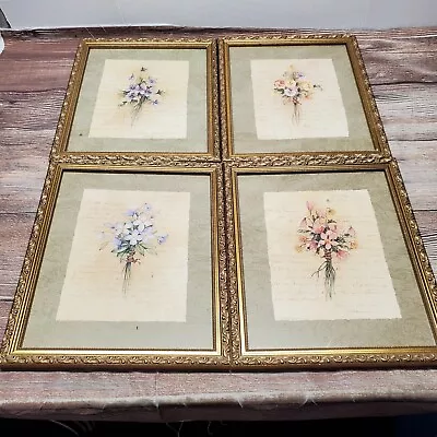 Lot Of 4 Gold Edge Vintage Style Picture Frames Bundle • $79