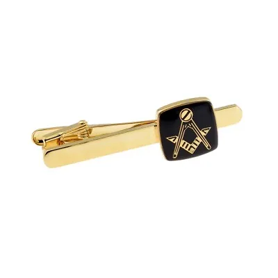 High Quality Plated Masonic With No G Black & Gold Tie Clip • $9.85