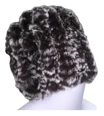 Northstar Women's Brown Snow-top Chinchilla Fur Fashion Beanie Hat Brown. H-11 • $65.95